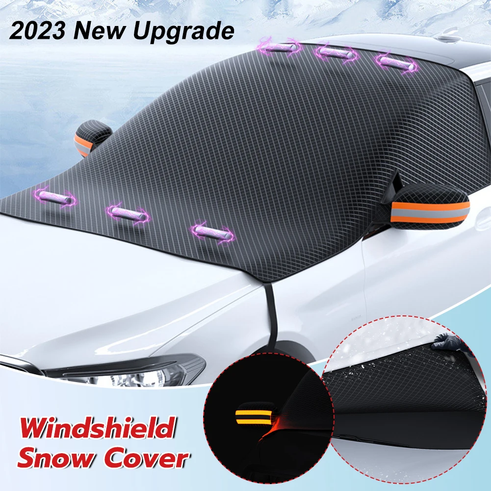 

Upgrade Magnetic Car Front Windscreen Cover Automobile Sunshade Windshield Snow Sun Shade Waterproof Exterior Covers Accessories