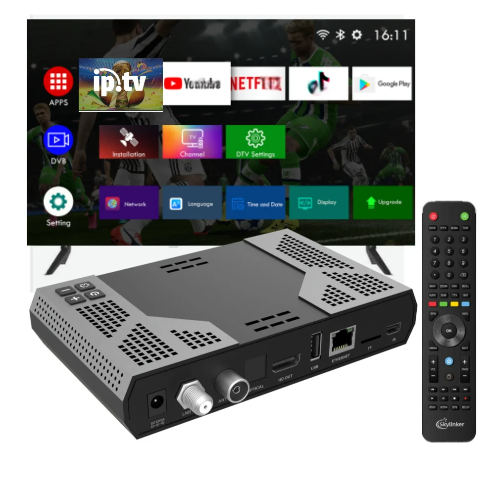 XMSJ Android OTT + DVB-S2 приставка 2+16 ГБ