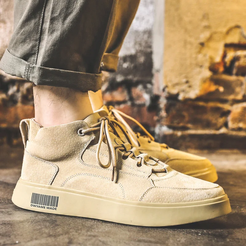 SALUDAS Luxury Men Shoes Genuine Leather Sneakers High-top Soft Sole Running Shoes Big Size Fur Warm Men Winter Shoes