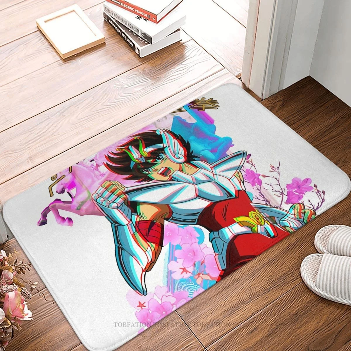 

Anime Saint Seiya Shiryu Kitchen Non-Slip Carpet Vaporwave Bedroom Mat Welcome Doormat Floor Decor Rug