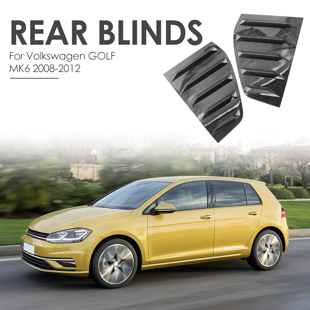 

1 Pair Side Quarter Window Louver Multi-functional Durable Classic Texture Cover Vent for Volkswagen VW Golf Mk6 10-14