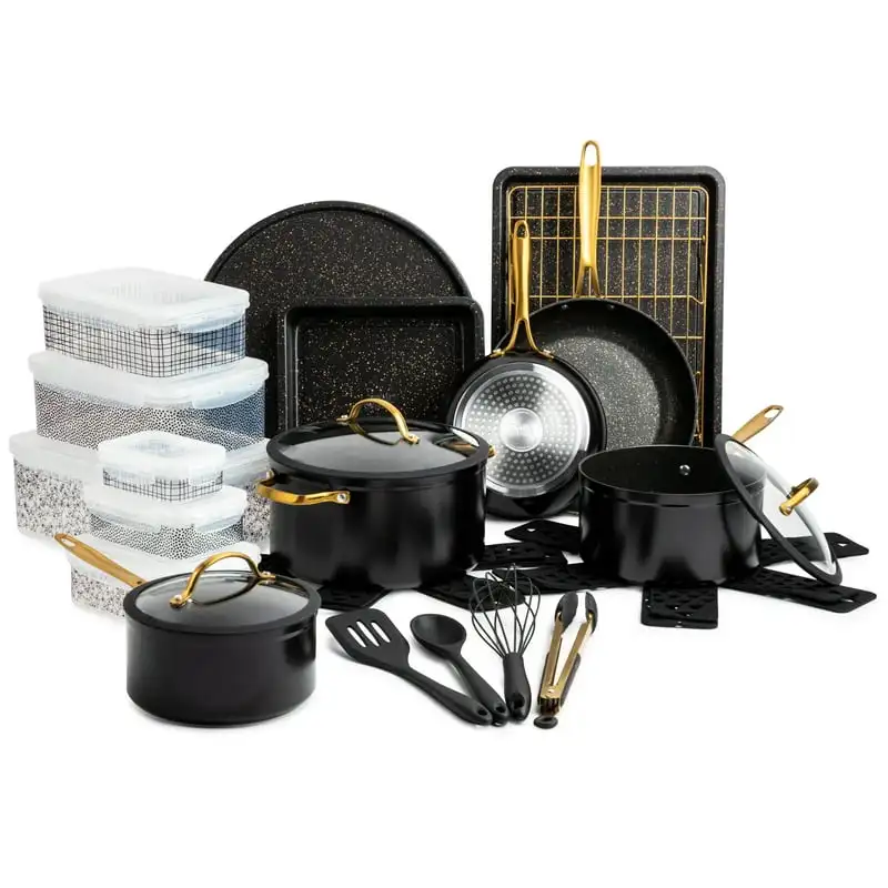 

Cookware & Bakeware Nonstick Set, Black Air fryer liner Air fryer silicone basket Baking tray Roti pan Molde para hornear Coolin