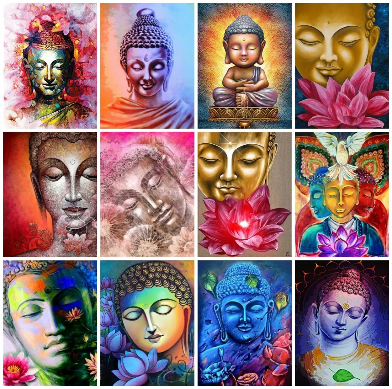 

Diamond Painting Buddha Cross Stitch Diamond Religion Picture Rhinestones Embroidery Art Handmade Home Decor Mosaic
