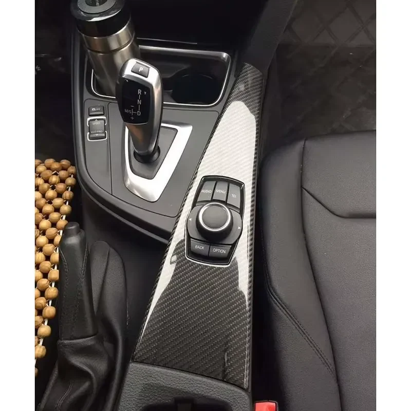 Фото Индивидуальная черная отделка салона из сухого карбона 3K Twill для BMW 3 серии F30 340i LHD, 9 элементов №3