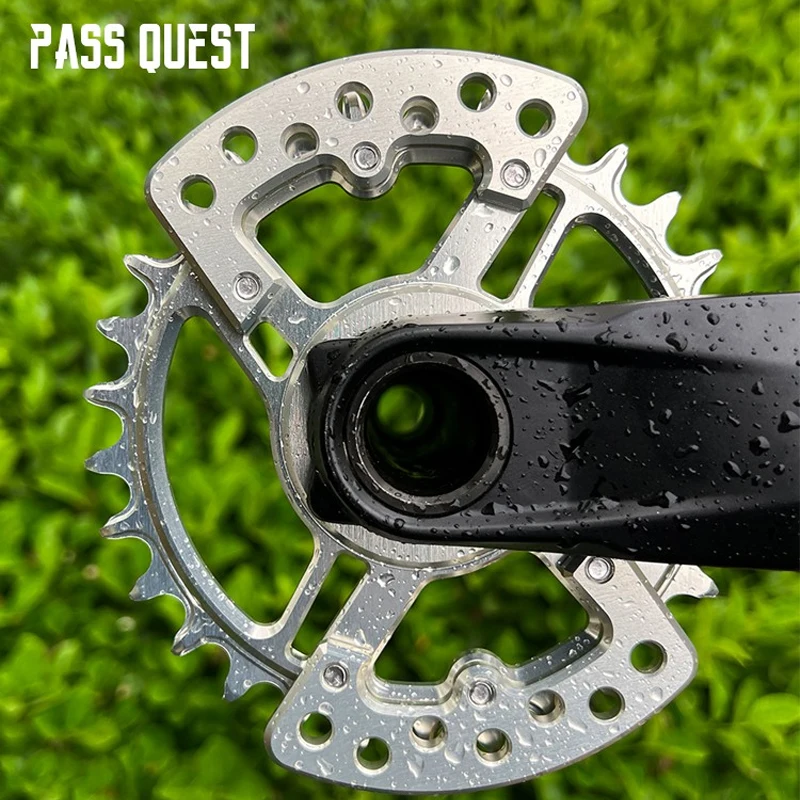 

PASS QUEST new XX Eagle 3-nail specification narrow wide tooth belt guard plate for GXP and BB30 spec direct mount cranks