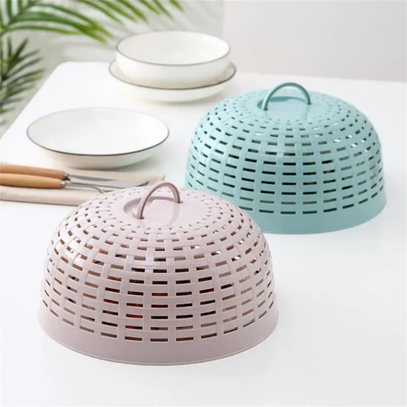 

Fly-proof Cover Convenient Functional Kitchen Accessory Plastic Cover Popular Round Food Cover Hygienic Space-saving Durable