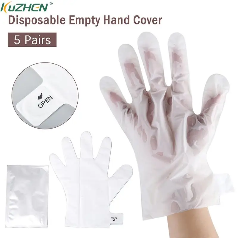 

5 Pairs Disposable Hand Foot Non-Woven Empty Foot Cover Exfoliating Foot Mask Therapy Bag Anti-Wrinkle Aging Spa Hand Foot Cover