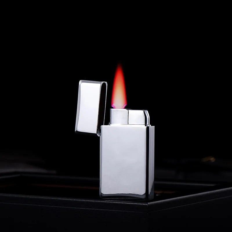 

New Simple Metal Direct Punch Gas Lighters Cigarette Set Gift, Cheap and Affordable High Quality Lighter