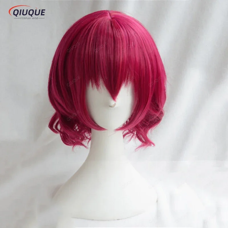 Парик для косплея Akatsuki no Yona термостойкий короткий с кудрявыми волосами цвет