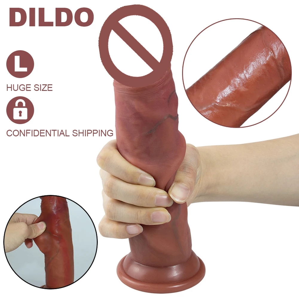 8 дюймов огромный фаллоимитатор реалистичный силиконовый пенис - Цена: 1703.5