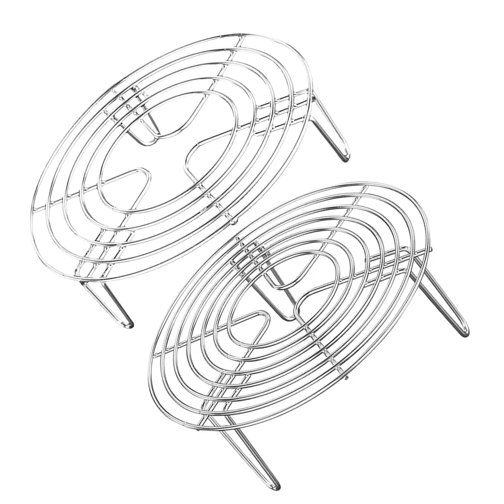 

Rack Steamer Steam Cooking Stand Steaming Round Basket Stainless Cooker Pressure Steel Cooling Tray Pot Heavy Duty Trivet Pan