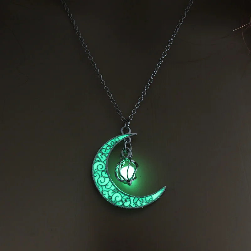 2021 Луна светящееся ожерелье подвеска с драгоценным камнем ювелирные изделия