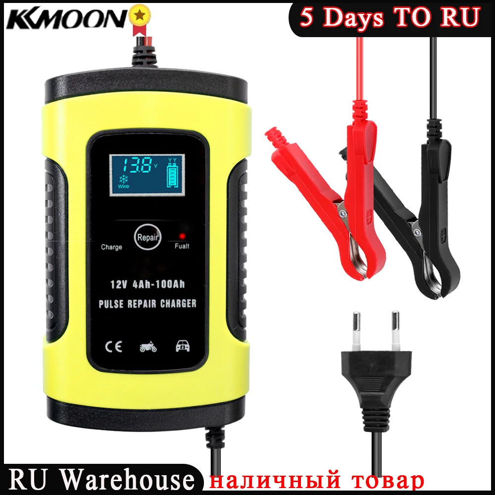 

Полностью автоматическое автомобильное зарядное устройство для аккумуляторов 12 В 6 А, интеллектуальная быстрая зарядка, импульсное Ремонт...