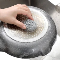 6pcspack stainless steel cleaning ball kitchen utensils steel ball scrubbing pots and bowls with wire household cleaning tools