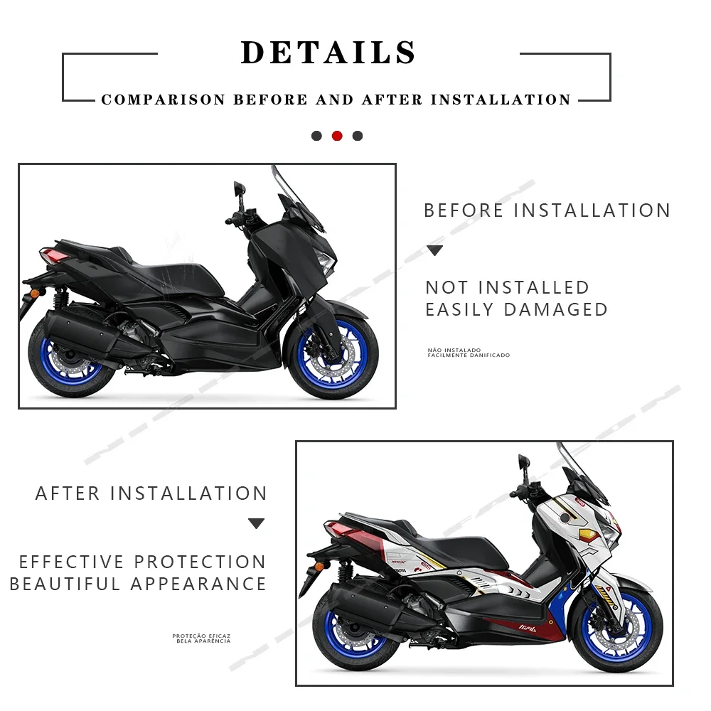 Для X Max 300 XMAX 2023 2024 наклейка на мотоцикл обтекатель наклейки тело аксессуары для