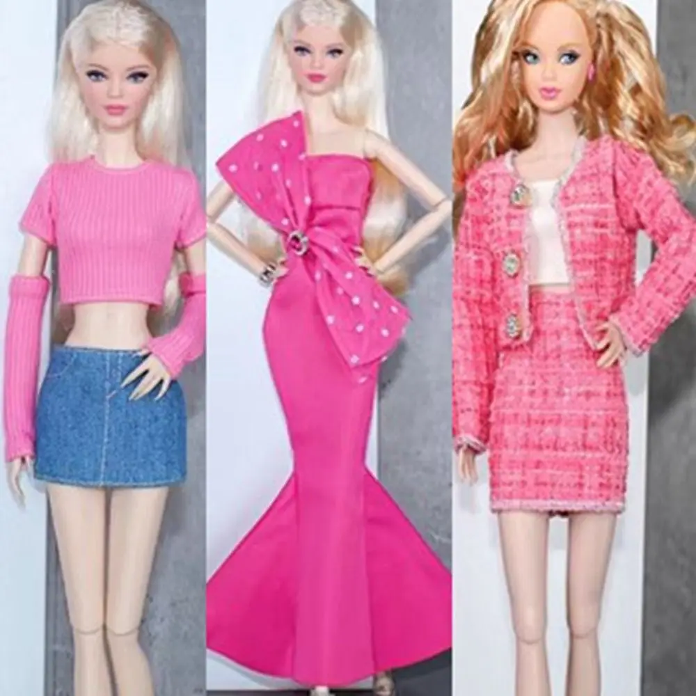 

11.5" Fashion Doll Elegant Clothes Party Dresses T-shirt Coat for 30cm Doll Casual Wears Jeans Pants Clothes for 1/6 BJD Dolls