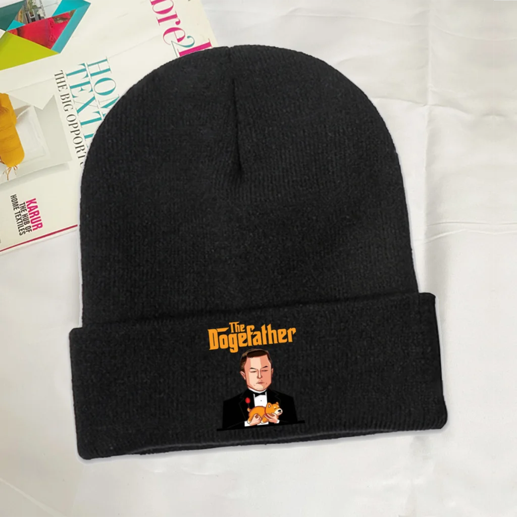 

Shiba Inu Virtual Currency Skullies Beanies Caps The Doge Father Knitted Winter Warm Bonnet Hats Unisex Ski Cap