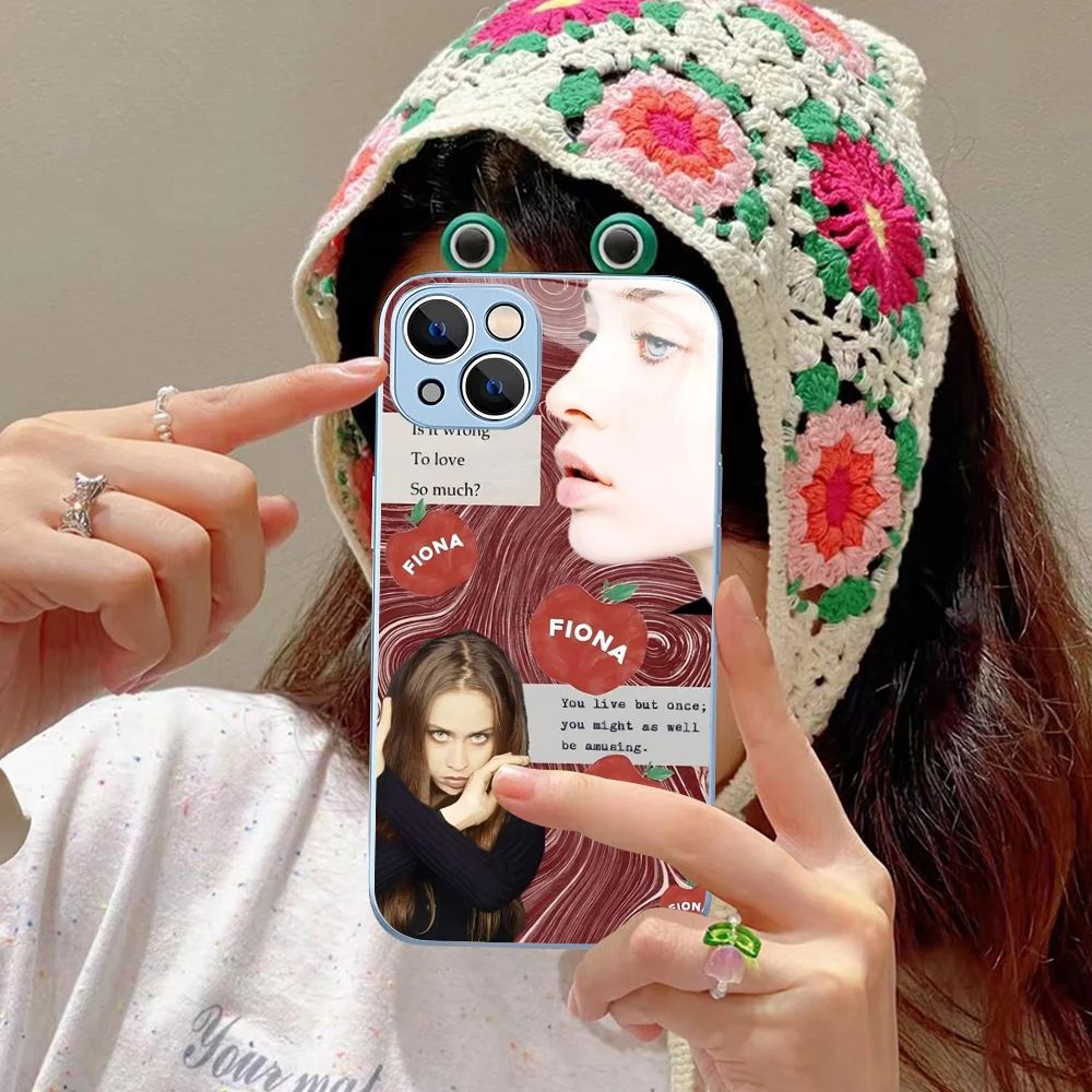 Singer Fiona Apple Phone Case Tempered Glass For iphone 14 13 12 11 Pro Mini XS MAX 14Plus X XR Fundas