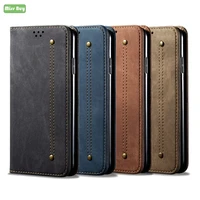luxury denim leather flip case for 11 ultra poco m3 x3 f2 pro f3 x3 nfc note 10 pro 10s wallet book cover