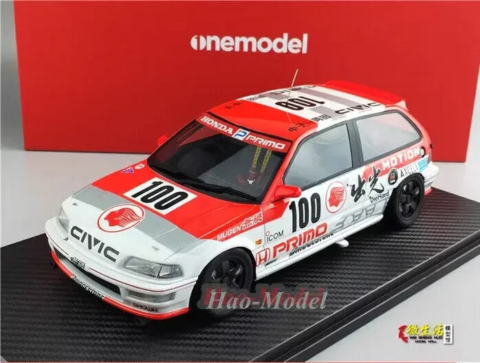 Одна модель 1/18 для Honda EF9 JTCC # 100 1990-х литая под давлением автомобиля из смолы