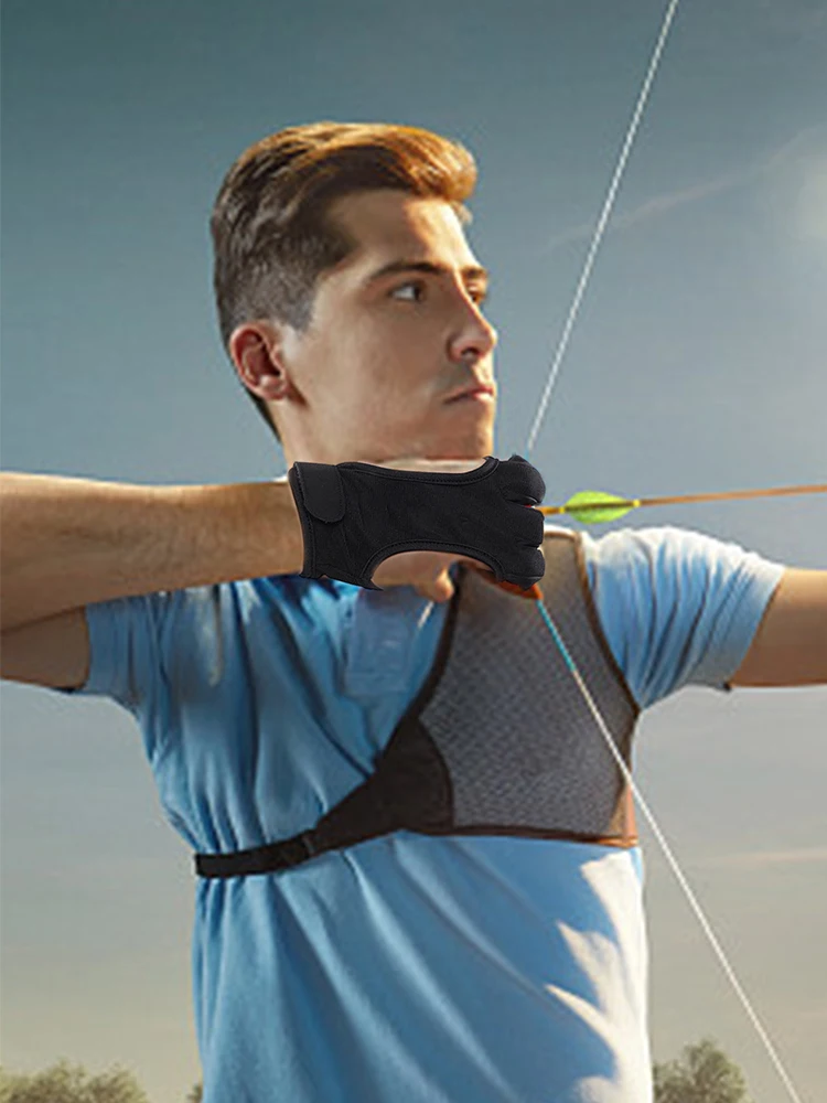 

Перчатки для стрельбы из лука с тремя пальцами, эластичные нейлоновые хлопковые перчатки для стрельбы из лука, конкурентоспособные перчатк...