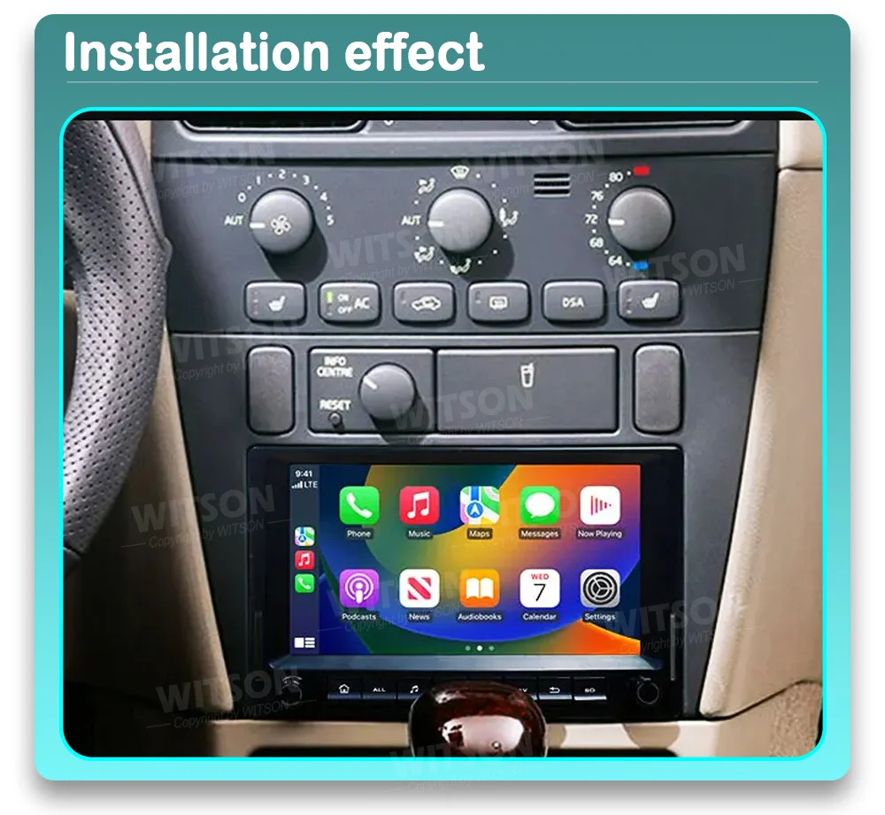 Фото 7-дюймовая автомагнитола без DVD на Android 14 для Volvo S40 V40 2000-2003, автомобильная мультимедийная система с Carplay, 4G, Wi-Fi, GPS, в стиле OEM UI №1