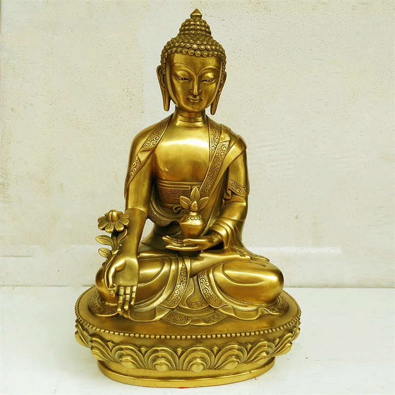 

Tibetan Buddhism Sakyamuni pharmacist Buddha brass metal crafts