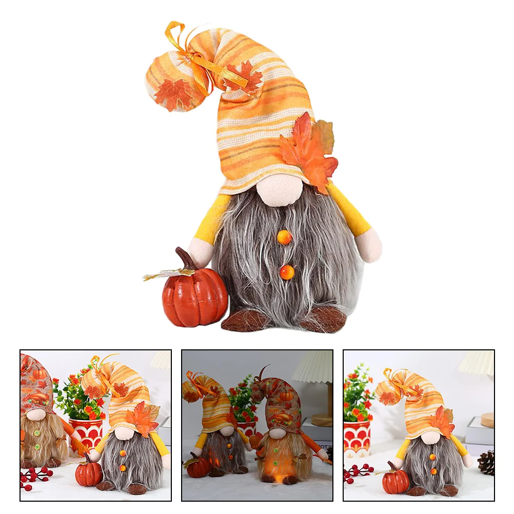 

Gnome Gnomes Plush Doll Thanksgiving Dwarf Fall Autumn Swedish Decor Tomte Faceless Stuffed Harvest Elf Pumpkin Nisse Toy