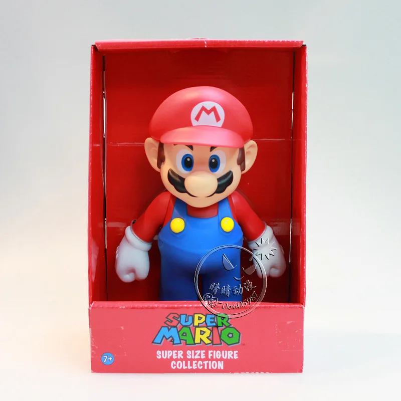 Аниме Super Mario Луиджи Йоши Ослик Конг Bowser 9 дюймов с коробкой 23 см фигурки ПВХ