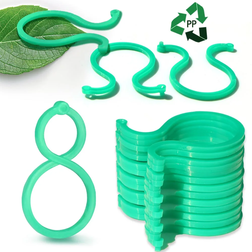 Зажим для поддержки садовых растений зеленая переворачивающаяся кольцевая