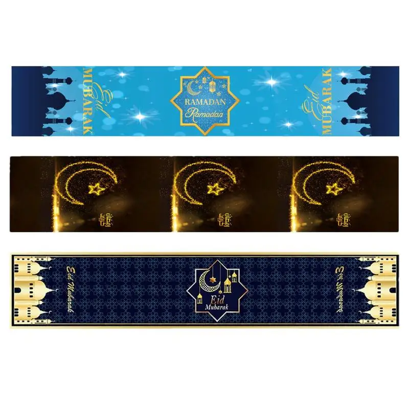 

Table Runner Eid Mubaraks Decorations Star Moon Table Runner Party Tablecloth Holiday Home Decor Coffee Table Dining Table Cover