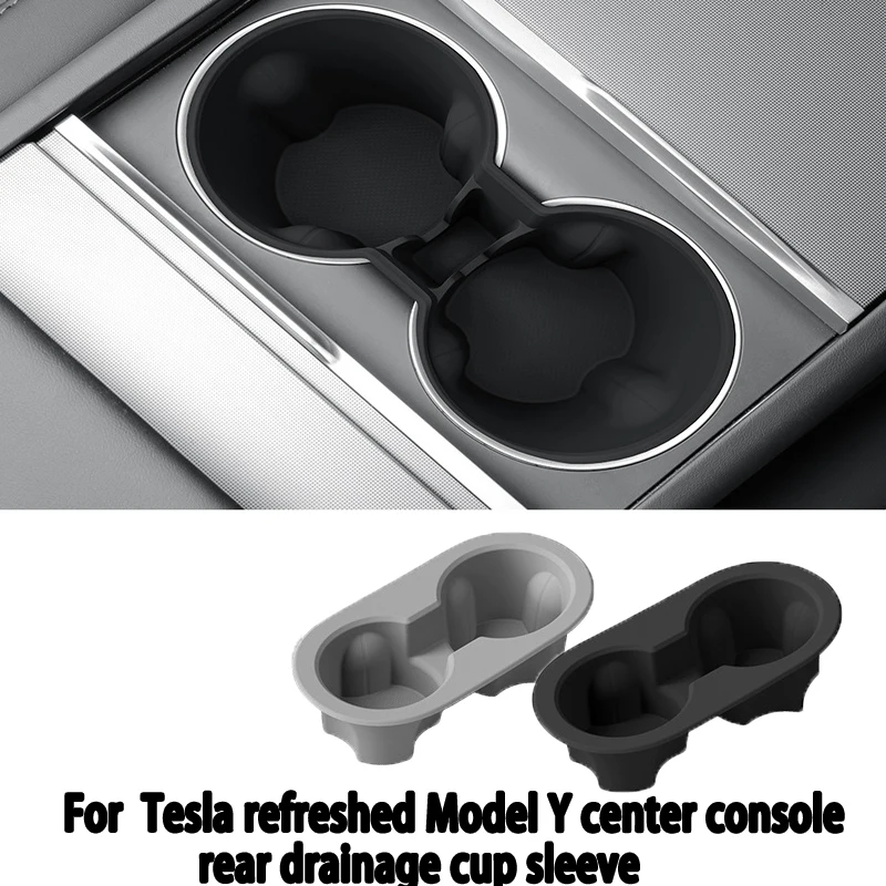 Фото Подходит для заднего дренажного отсека центральной консоли обновленной Tesla Model Y 2025 года, подставки для напитков Tesla и держателя для стаканов. №1