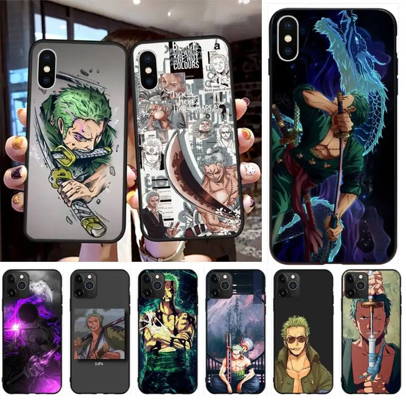 

One Piece Roronoa Zoro Phone Case For iphone 13 12 11 Pro Max Mini XS Max 8 7 Plus X SE 2020 XR Cover