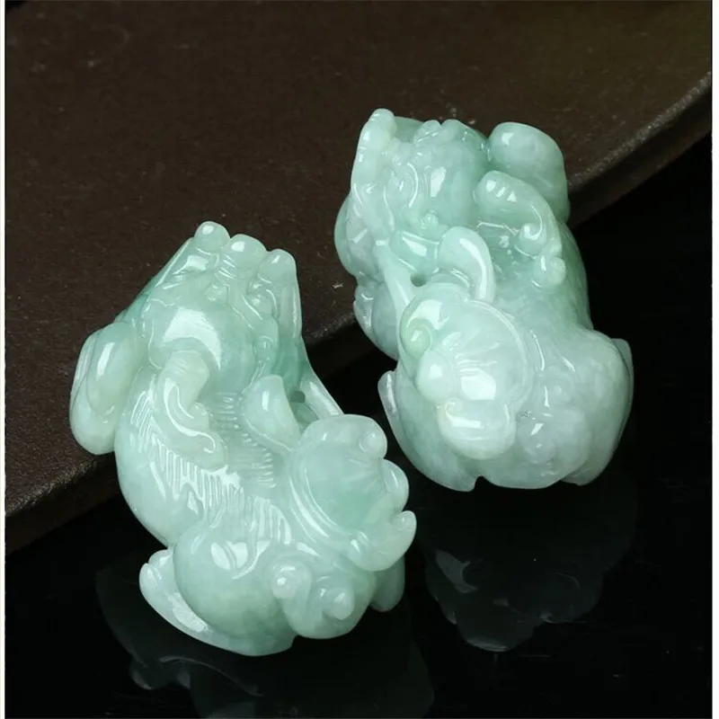 Мужское и женское ожерелье из Мьянмы Изумрудный Pi Xiu нефритовый кулон |