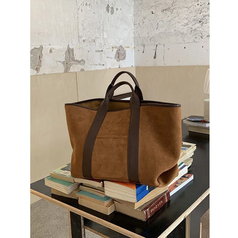 Сумка на плечо сумки-тоут для женщин большая вместительная зимняя сумка замшевая