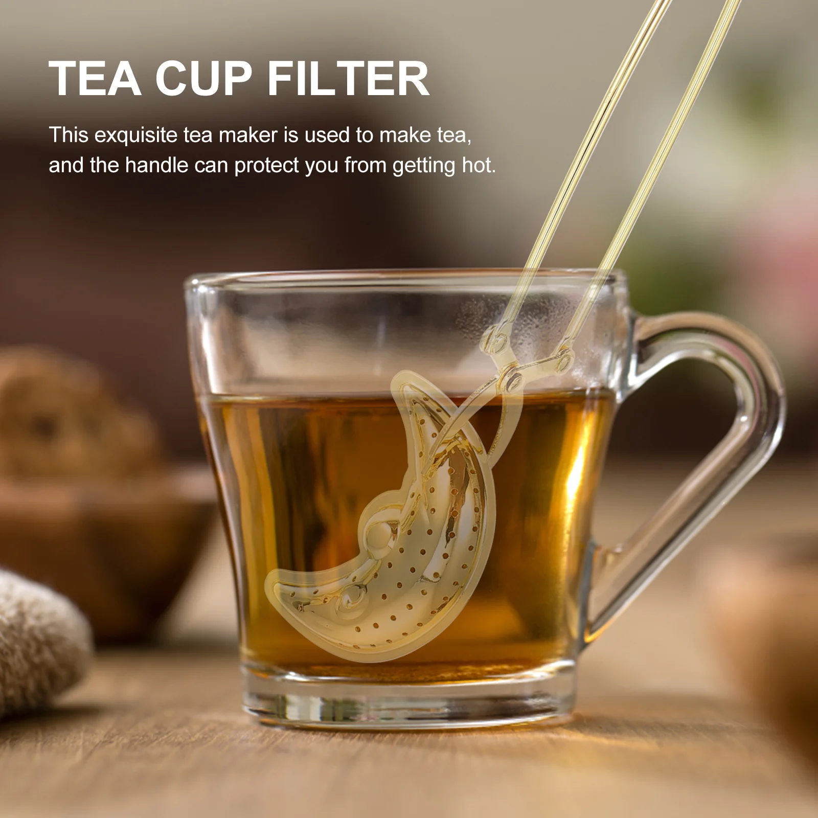 2 шт. инструмент для заваривания утечки чая пинцет золотой ситечко заварочный