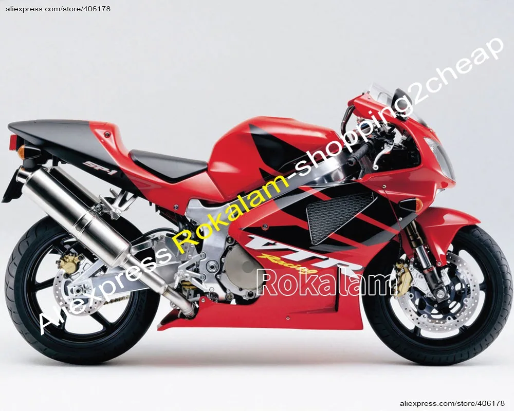 

RC51 SP1 SP2 Fairings For Honda VTR1000 RC51 00-06 RRVT1000RR 2000-2006 VTR 1000 Red & Black Custom Motorcycle Fairing