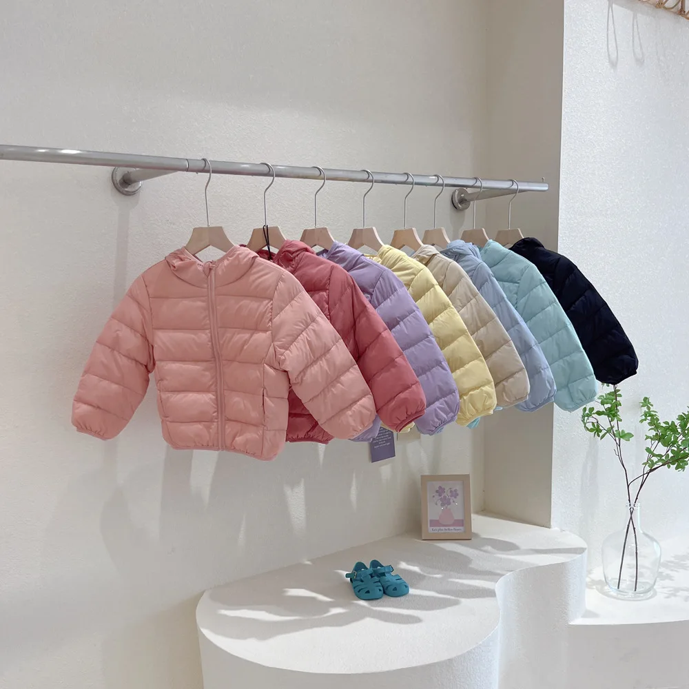 Children's frivolous short down jacket private child baby super light feather cuhk children's coat