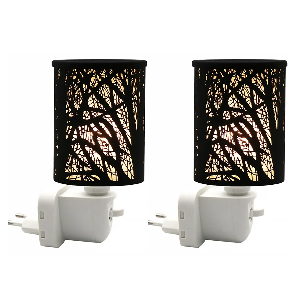Metal Wax Melting Lamp Home Tree Pattern Night Lamp Decor Artistic Bedside Lamp(Plug)