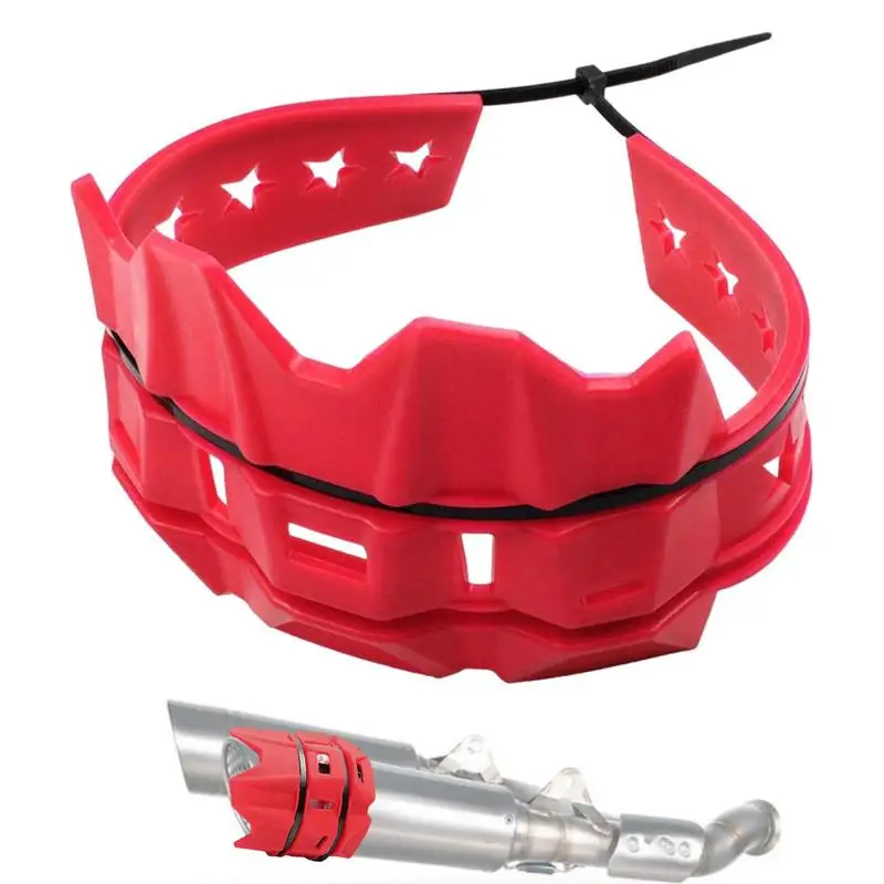 

Мотоциклетное кольцо для защиты от ожогов, Защитная крышка для выхлопной трубы с кабельными стяжками, крышка для глушителя мотоцикла, крышк...