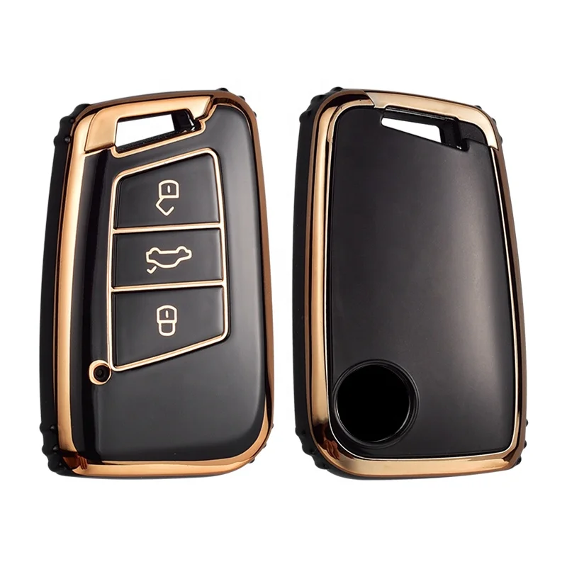 

Soft TPU Car Key Fob Cover Case Keychain Protection Shell Compatible for Volkswagen VW Magotan