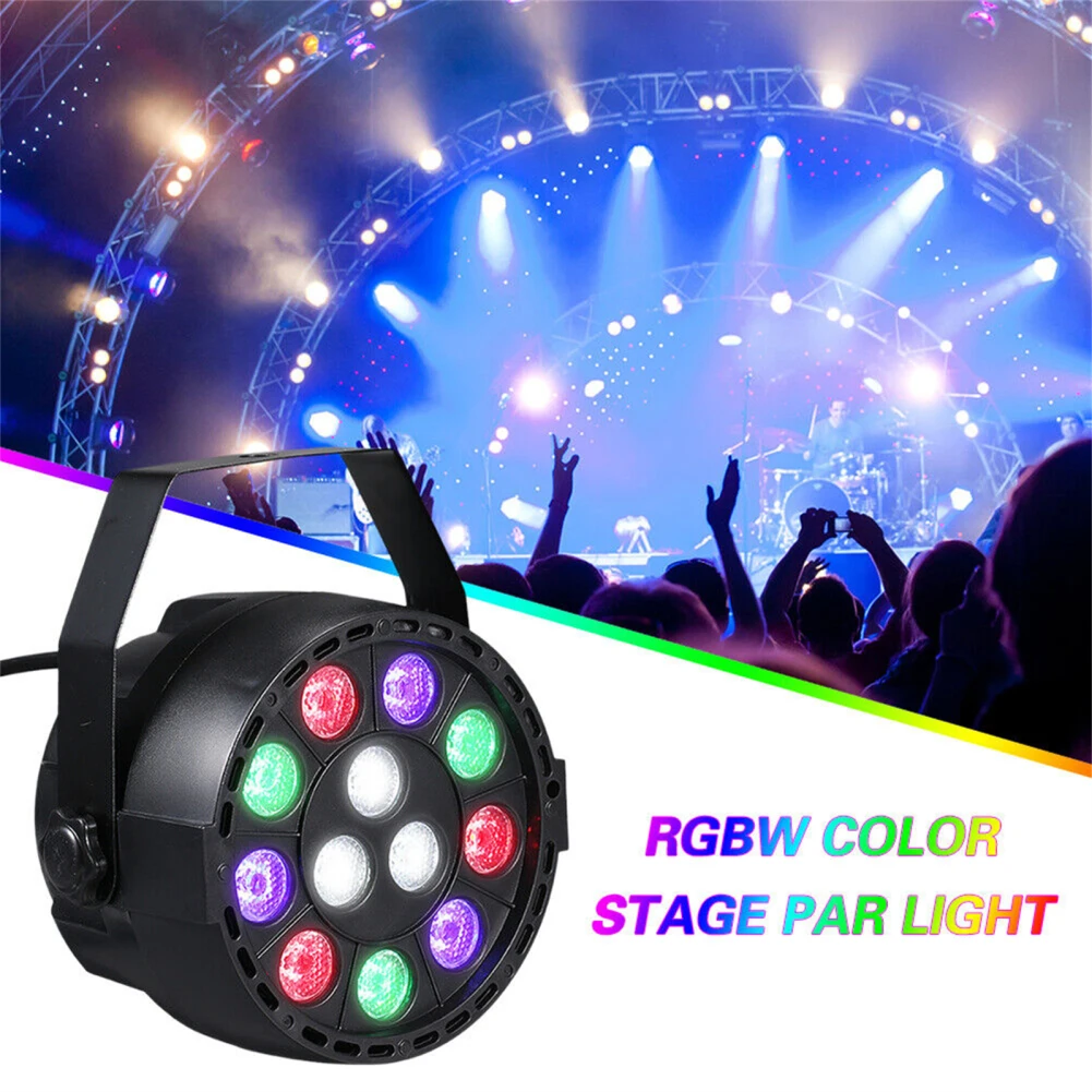 US Plug Led Par Светильник 8CH DMX512 DJ вечерние Lights RGBW AC90-240V/50-60Hz для свадьбы Рождества