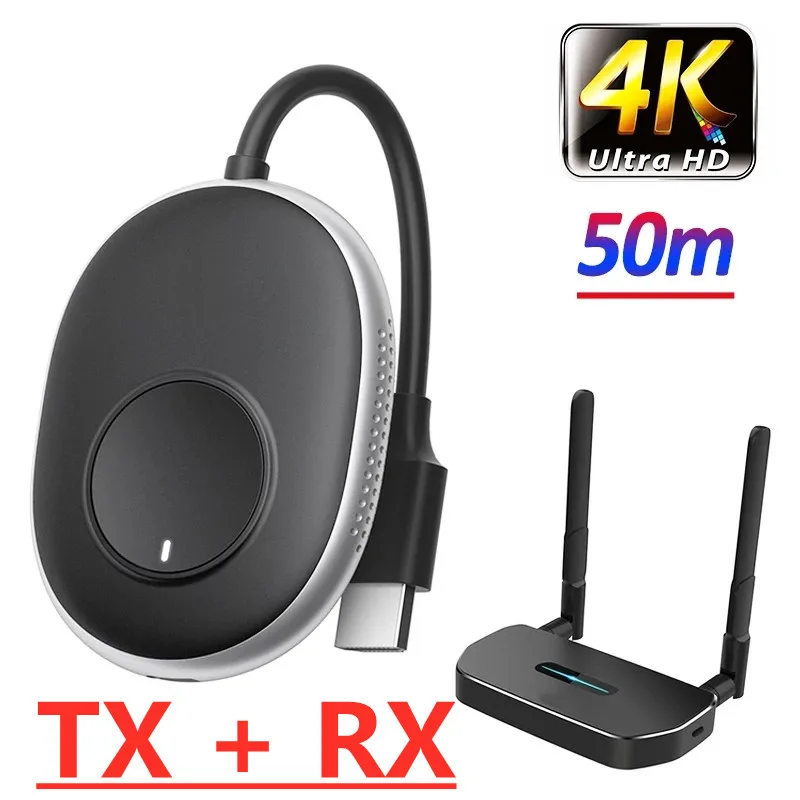 

Wireless Video Transmitter and Receiver 50M HDMI-compatible Extender Mini Screen Share Projector 5G Laptop PC To HDTV TV Stick