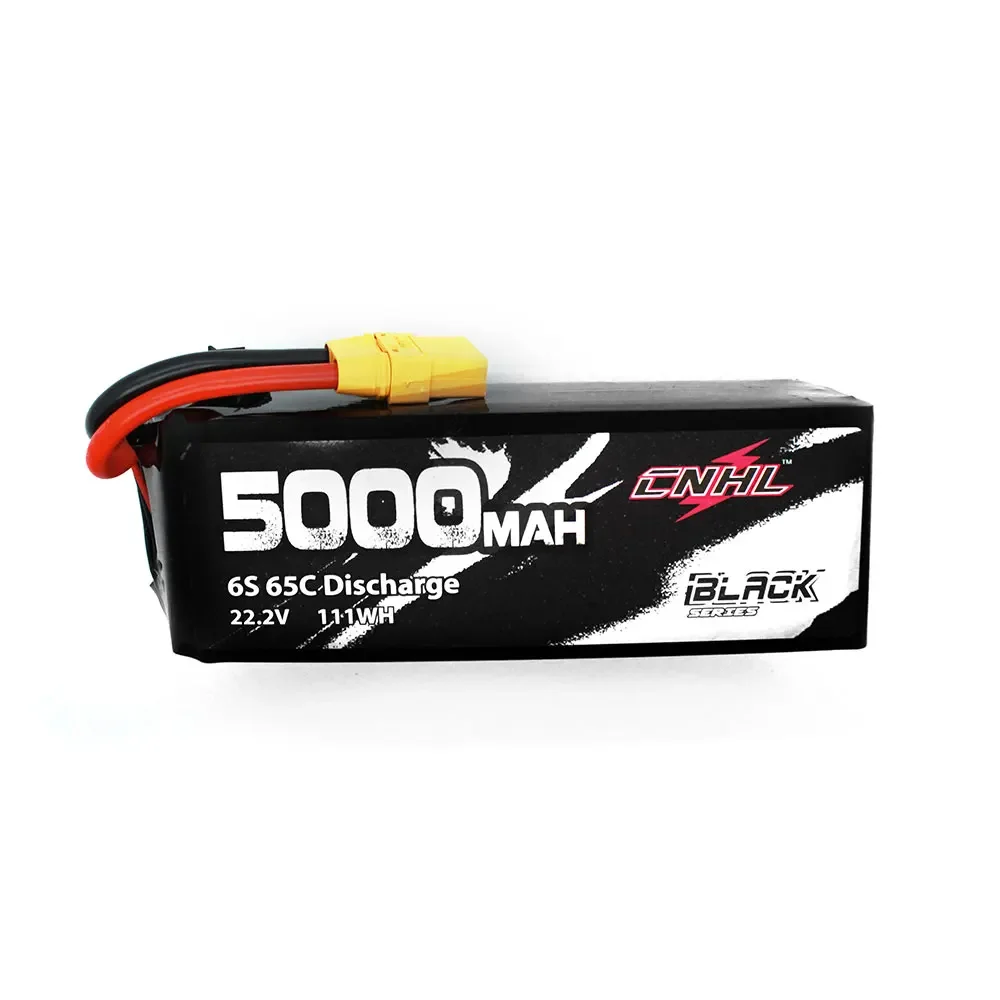 CNHL Black Series 5000mAh 22.2V 6S 65C XT90 Lipo battery