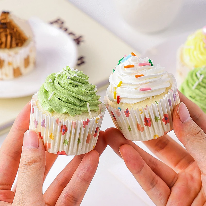 Мультяшный бумажный поднос для снежницы торта чашка яичного желтка хрустящий