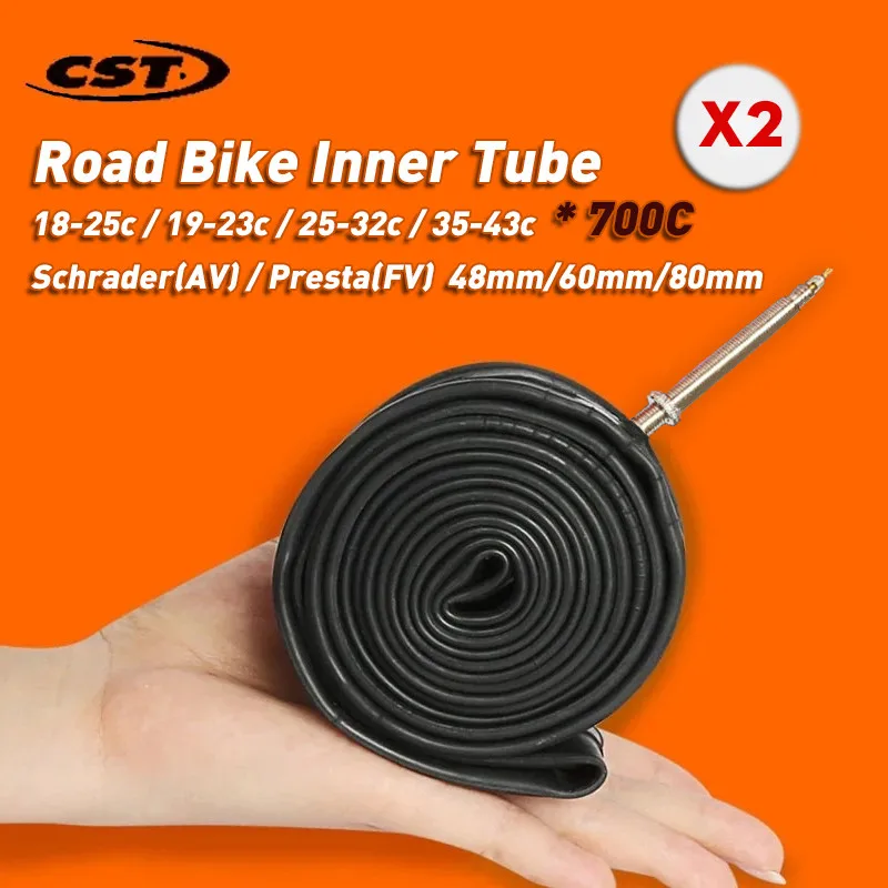 Шина для шоссейного велосипеда CST 700 * 18-25C 700 * 25-32C 700 * 19-23C Schrader/AV Presta/FV Cycing, внутренняя шина, 2 шт.