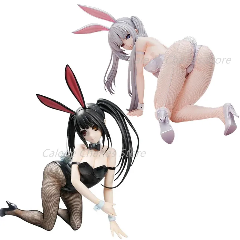 

1/4 FREEing B-style Sexy Date A Live III Bunny Girl White Queen Tokisaki Kurumi PVC Action Figure Adult Collection Model Doll