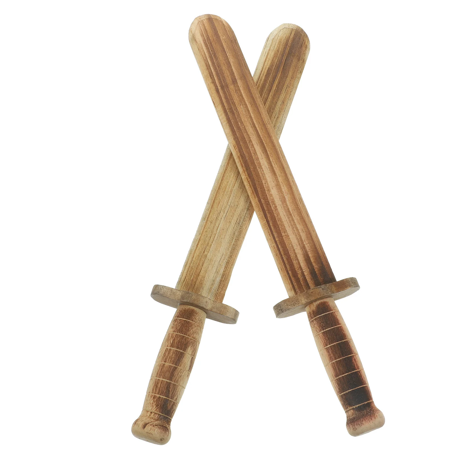 

2pcs Smooth Surface Wooden Sword Props Children's Outdoor Wooden Sword Toys
