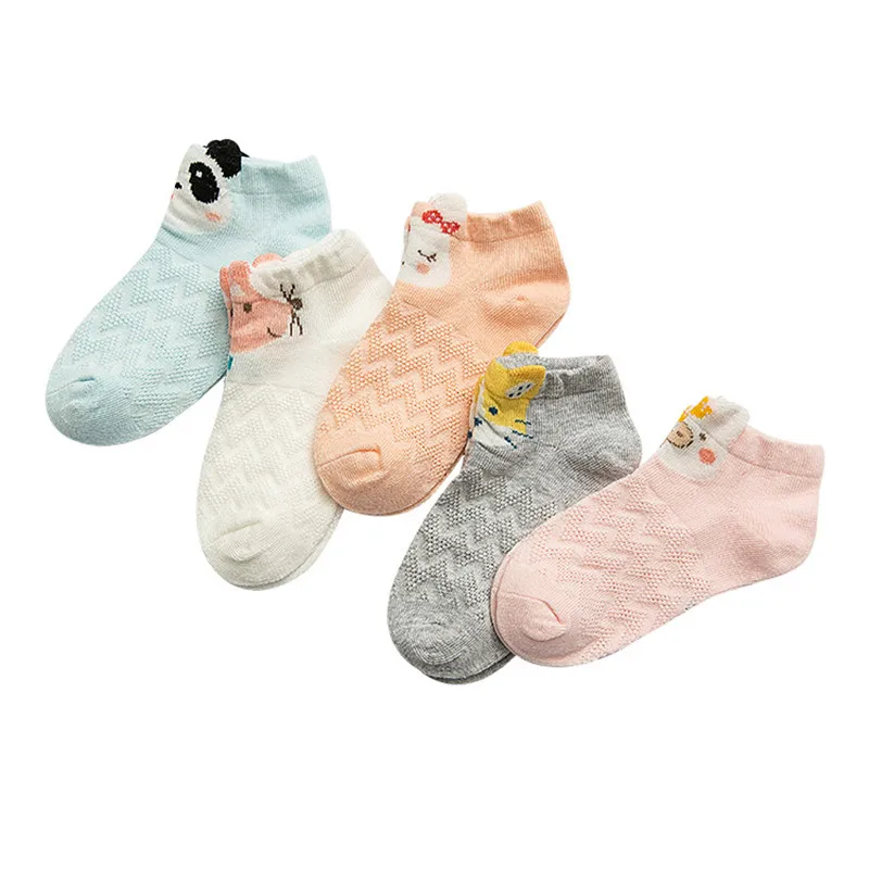 

Children Cotton Socks Boy Girl Baby Cute Cartoon Breathable Mesh Socks For 1-12 Years Summer Kids