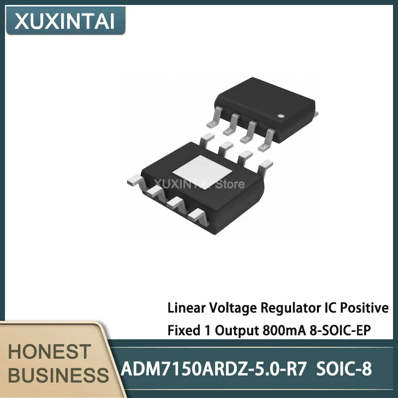 10Pcs/Lot  ADM7150ARDZ-5.0-R7 ADM7150ARDZ  Linear Voltage Regulator IC Positive Fixed 1 Output 800mA 8-SOIC-EP